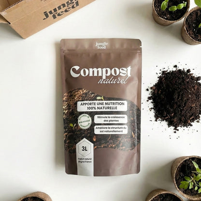 Lot de 10 Compost fabriqué en Drôme 3L